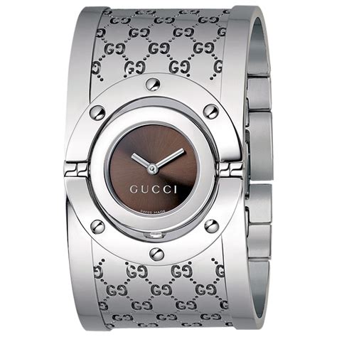 silver gucci watch women|gucci ladies watch stainless steel.